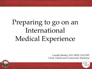 Getting Prepared to go on an International Medical Experience