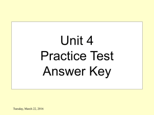 Unit 4 Practice Test KEY