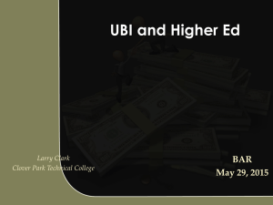 UBI and Higher Ed