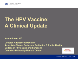 The HPV Vaccine - Columbia University