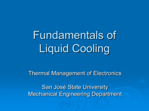 Liquid Cooling of Electronics