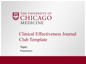 CE Journal Club Template