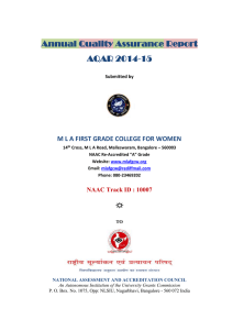 AQAR 2014-15 - MLA First Grade College for Women