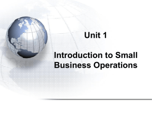 Small Business Operations Unit 01