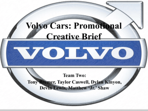 Volvo Cars: Promotional Creative Brief Team Two