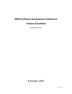 MEDIU Software Development Architecture Policies & Guideline