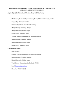 Department of Child Health Nursing, Manipal College of Nursing