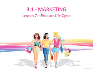 product life cycle - the Arden Business Department