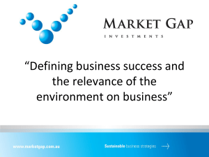 Defining business success and the relevance of