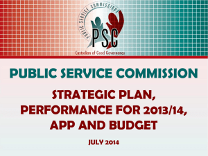 Public Service Commission Strategic Plan, Performance for 2013/14
