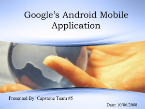 Google's Android Mobile Application