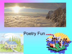 Poetry Fun - Mr. Cohen's English Village