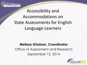 3b - Accessibility and Accommodations on State Assessments for ELLs
