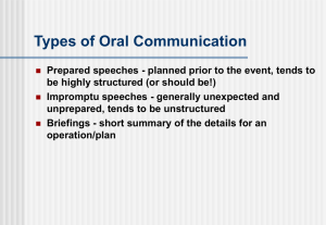 Oral Communication. Assignment 2