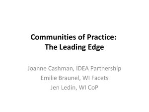 Communities of Practice: The Leading Edge