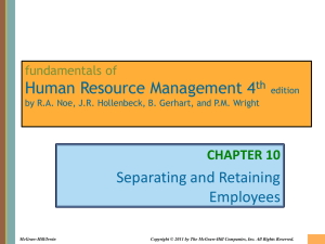 Chapter 010 Separating & Retaining Employees