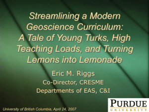 Streamlining a Modern Geoscience Curriculum: A Tale of