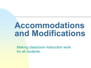 PowerPoint Presentation - Accommodations & Modifications