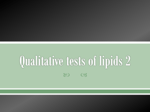 Qualitative tests of lipids 2