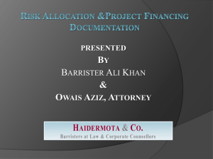 Risk Allocation and Project Financing Documentation
