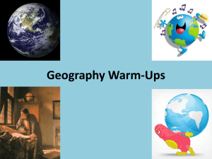 Geography Warm-Ups