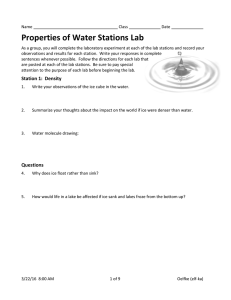 Properties of Water Stations Lab