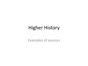 Higher History - Education Scotland