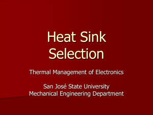 Heat Sink Selection - San Jose State University