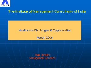 Healthcare Challenges T Shankar