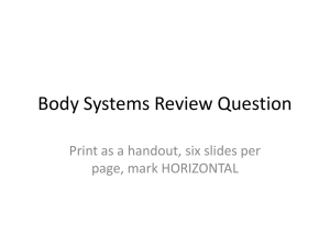 Body Systems Review Question
