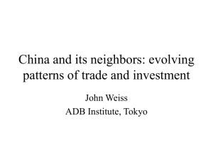 China and its neighbors: evolving patterns of trade and