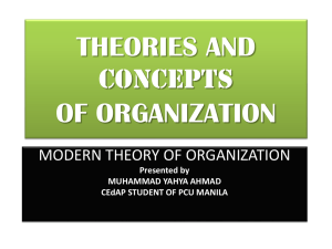theories and concepts of organization