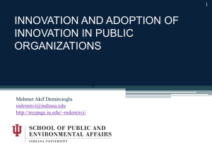 Demircioglu – Innovation and adoption