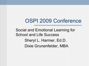 Social Emotional Learning Presentation 2009