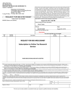 Bid Document - RD1350487 - Online Tax Research