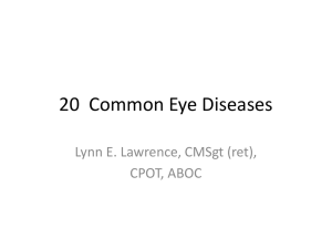 20 Eye Diseases - Lynn's Lecture Help