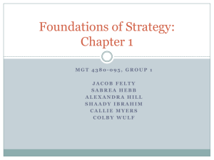 Foundations of Strategy 3 Chapter 1: The Concept of Strategy