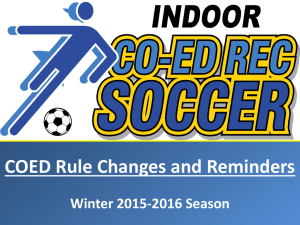 Winter 2015-2016 Rule Changes and Reminders - Calgary Co