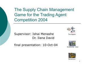 The Supply Chain Management Game for the Trading Agent