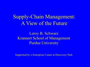 Supply-Chain Management: A View of the Future