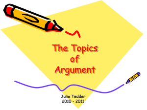 The Common Topics of Argument