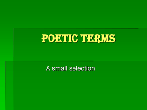 Poetic Terminology
