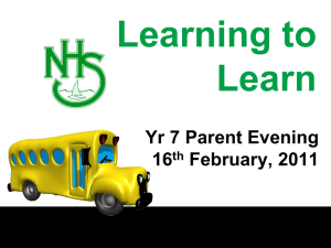 Learning to Learn - Northlakes High School