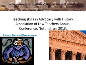 Presentation - The Association of Law Teachers