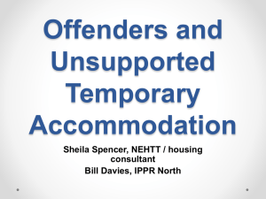 Unsupported temporary accommodation, and the housing options of