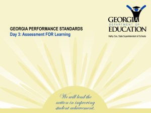 What is assessment? - GeorgiaStandards.Org