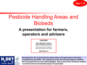 Pesticide Handling Areas and Biobeds