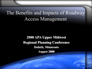 Access Management 101 - Center for Transportation Research and