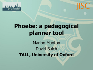 Phoebe: a pedagogical planner tool