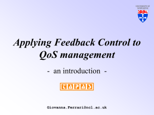 Applying Feedback Control to QoS management